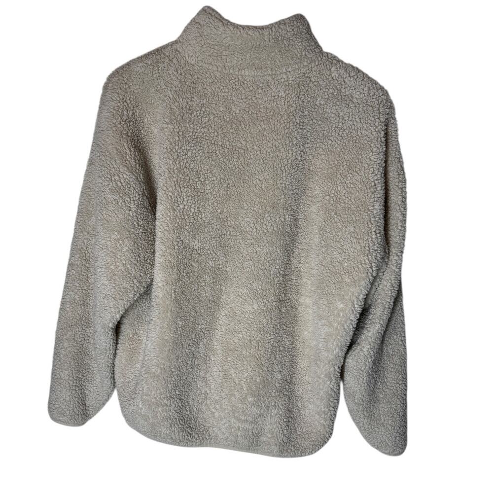 Victoria’s Secret PINK Sherpa Fleece Zip Jacket Cream Cozy Medium - Picture 2 of 8
